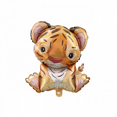 Шар (24"/61 см) Фигура, Милый Тигрёнок (надув воздухом), 1 шт.