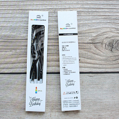 Свечи, Спираль, Черный с золотом, 6 шт.